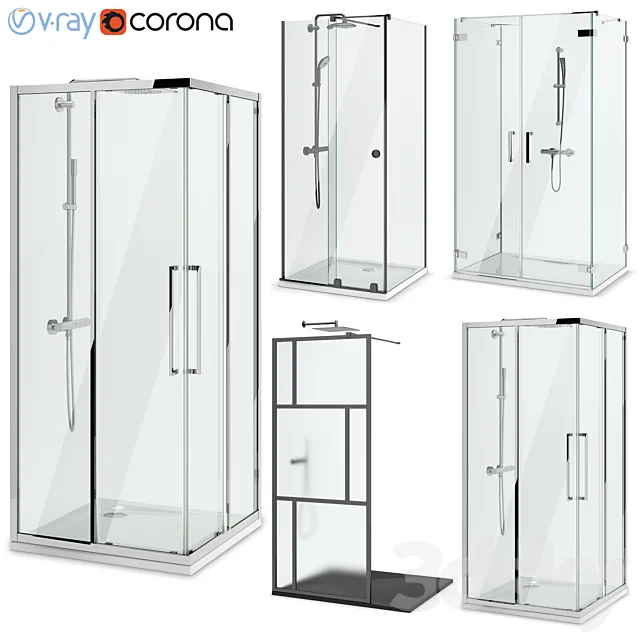 Showers Radaway West One Bathrooms and Ideal set 125 3D Model