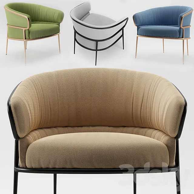 SHU-YING Fabric easy chair 3DModel