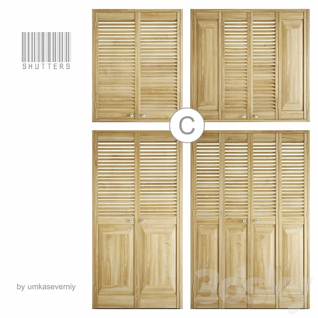 shutters Ⓒ 3D Model