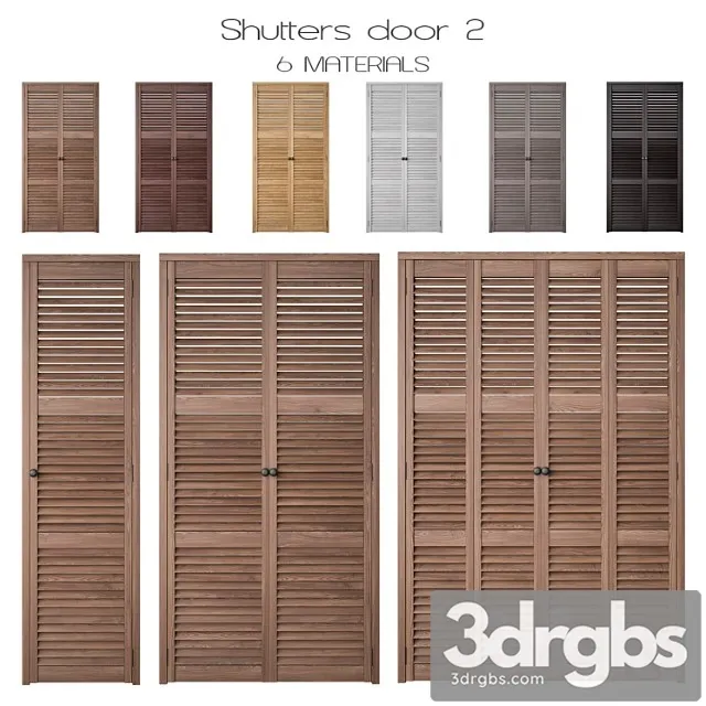 Shutters Door 2 3D Model Free