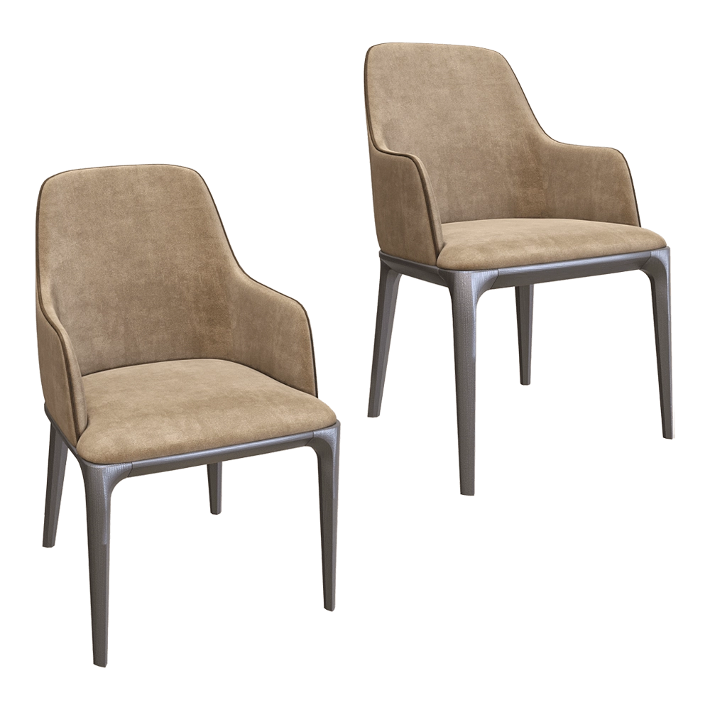 Si Lounge  - Chair with armrests Play 3D Model