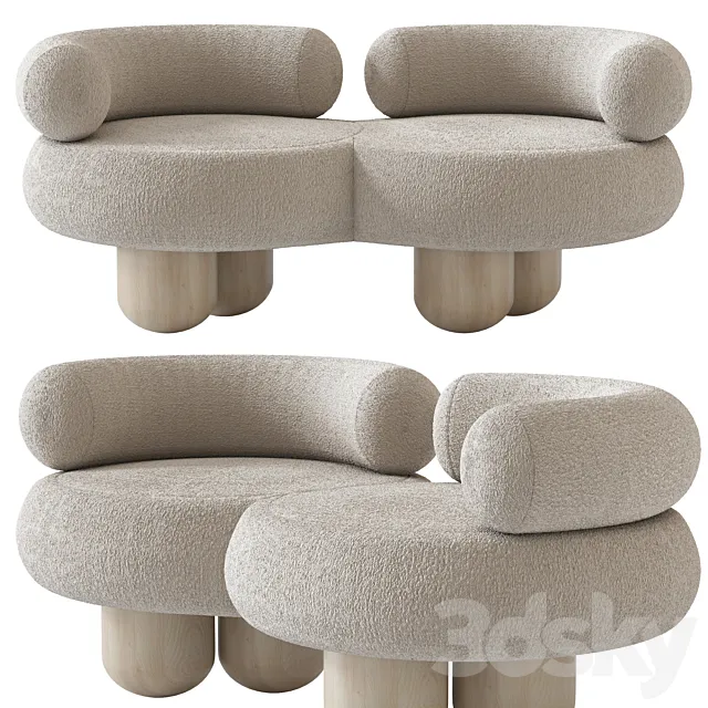Siamese Sofa by Pietro Franceschini 3D Model