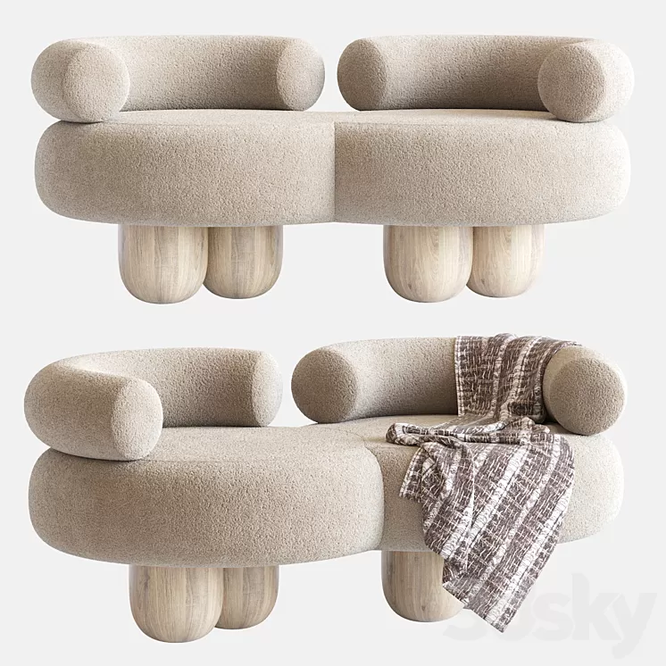 Siamese Sofa by Pietro Franceschini 3D Model