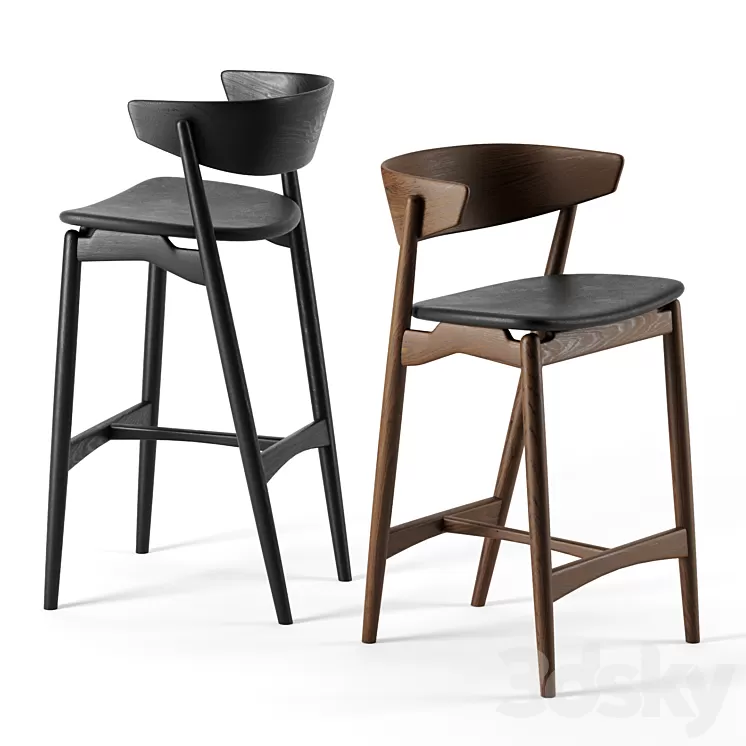 SIBAST 7 bar stool 3D Model
