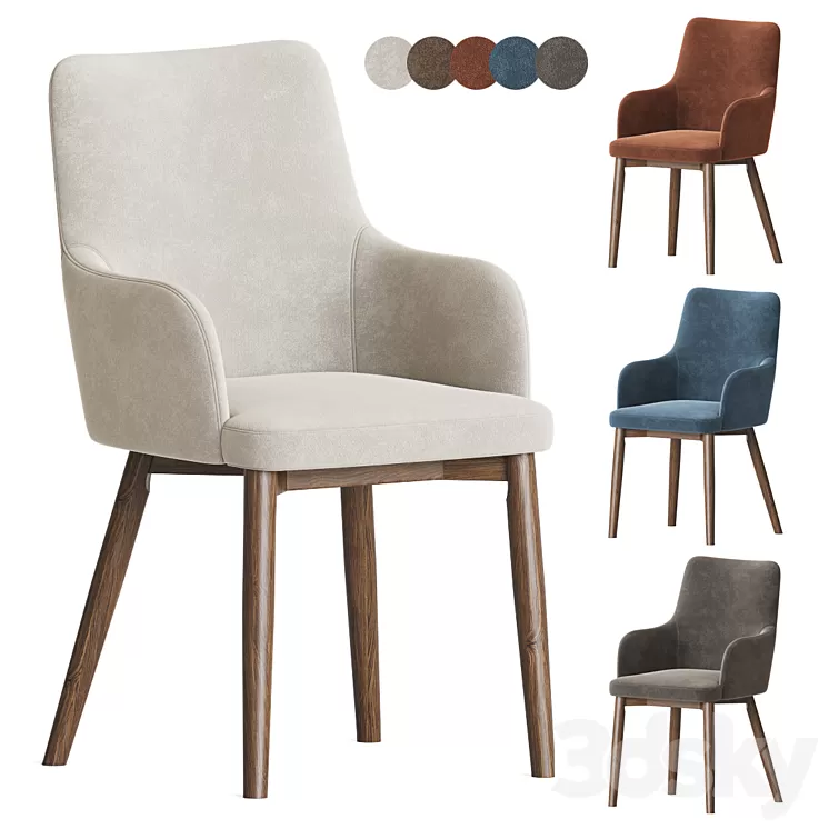 Sidcup Modern Dining Chair 3D Model