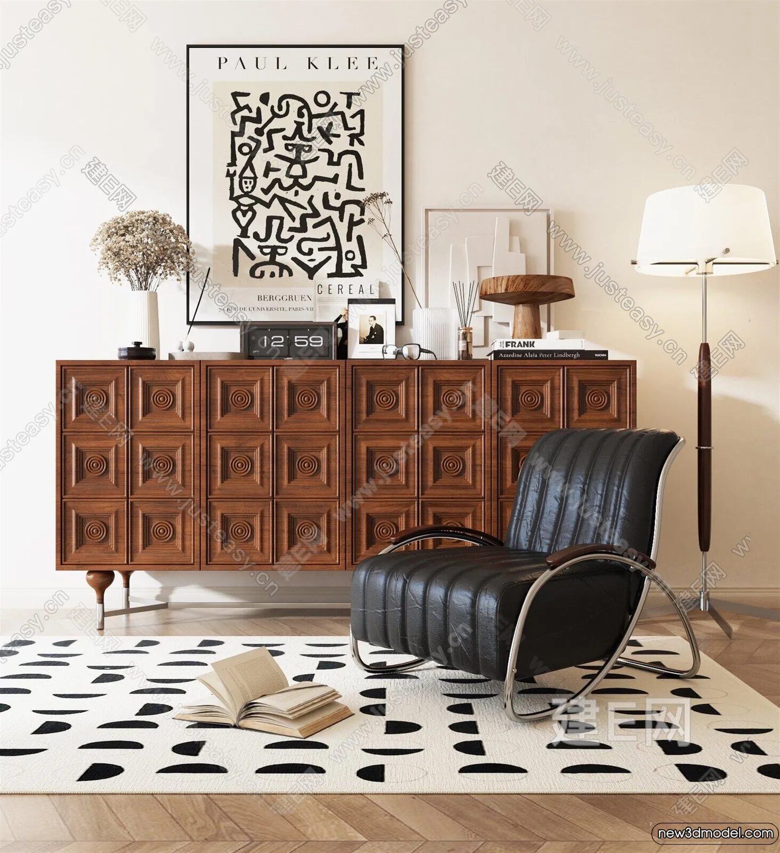 Side Cabinet and Racks - 3D Models for Interior - 015