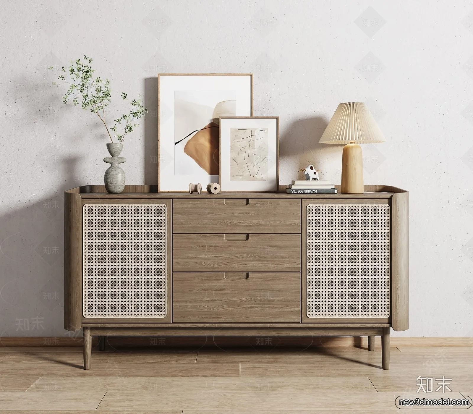 Side Cabinet and Racks - 3D Models for Interior - 041