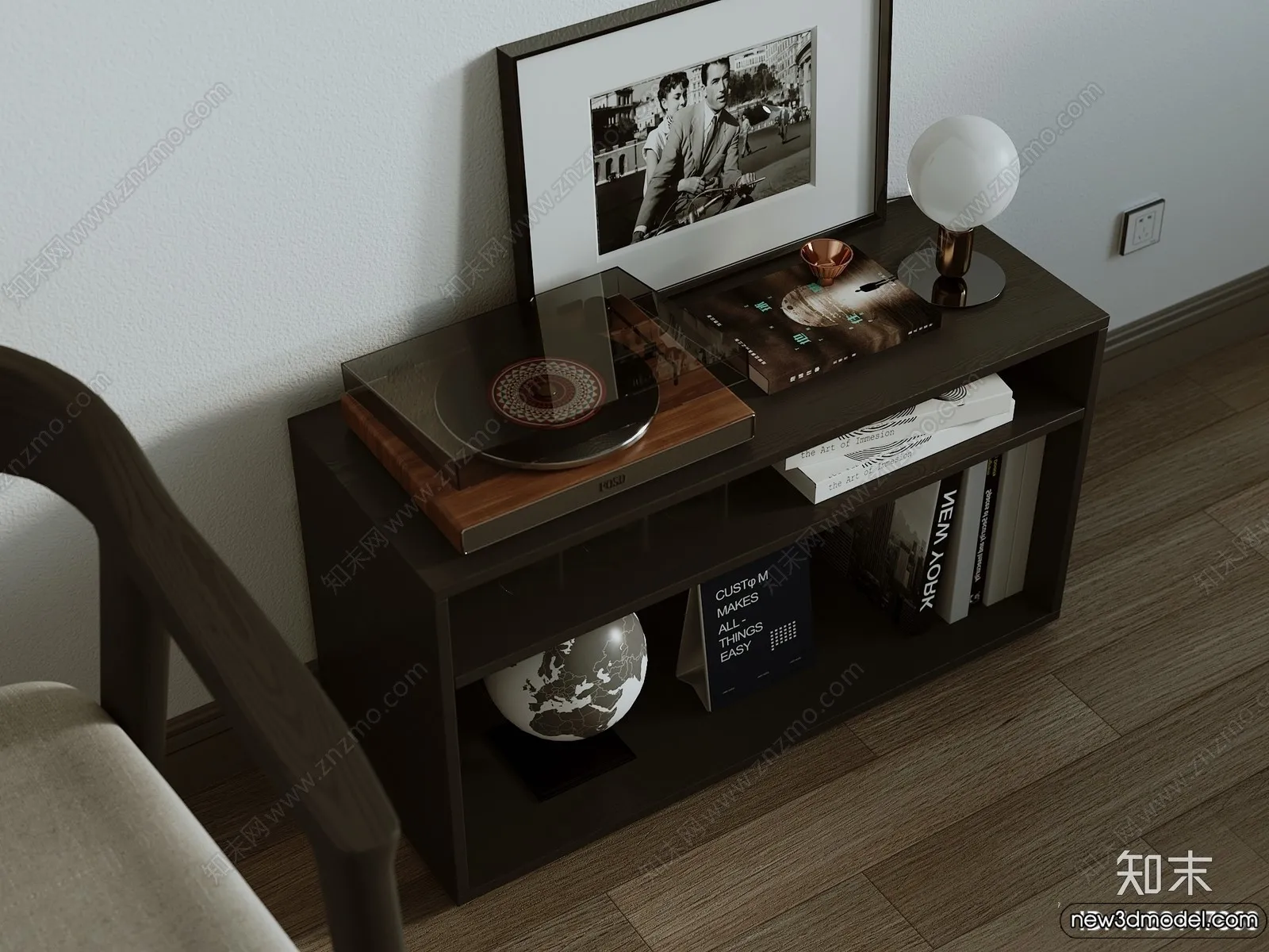 Side Cabinet and Racks - 3D Models for Interior - 044