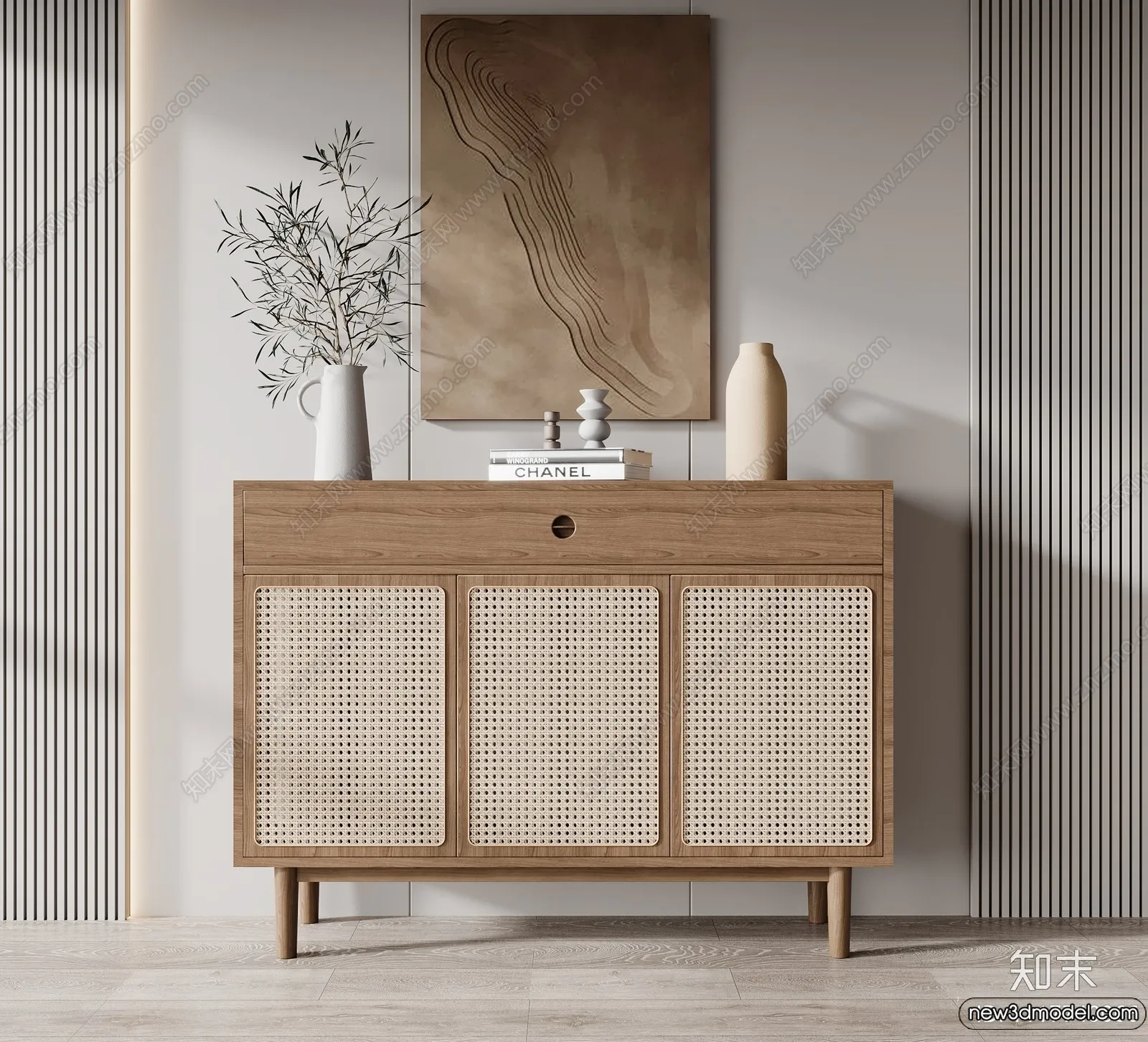 Side Cabinet and Racks - 3D Models for Interior - 070