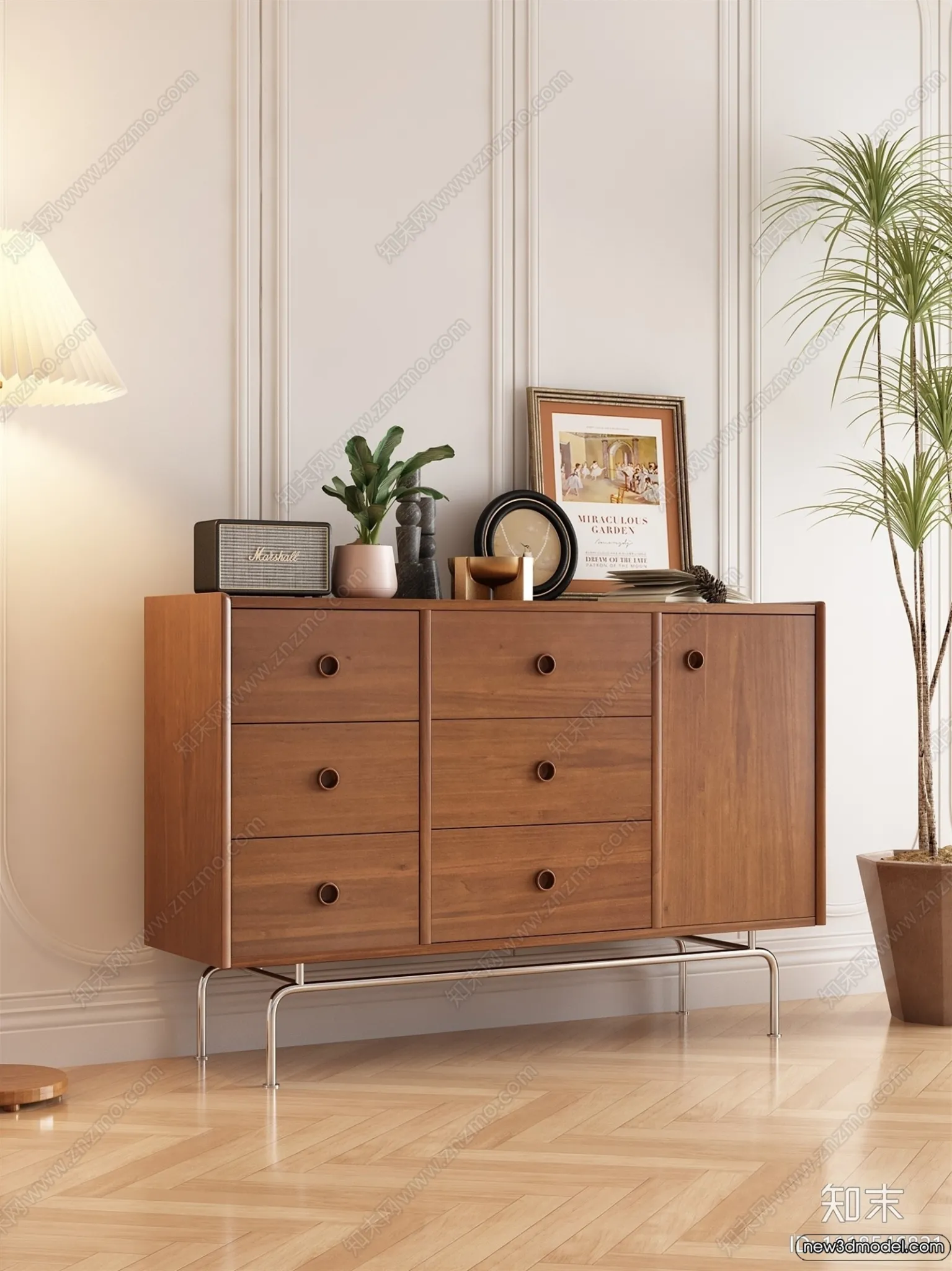 Side Cabinet and Racks - 3D Models for Interior - 071