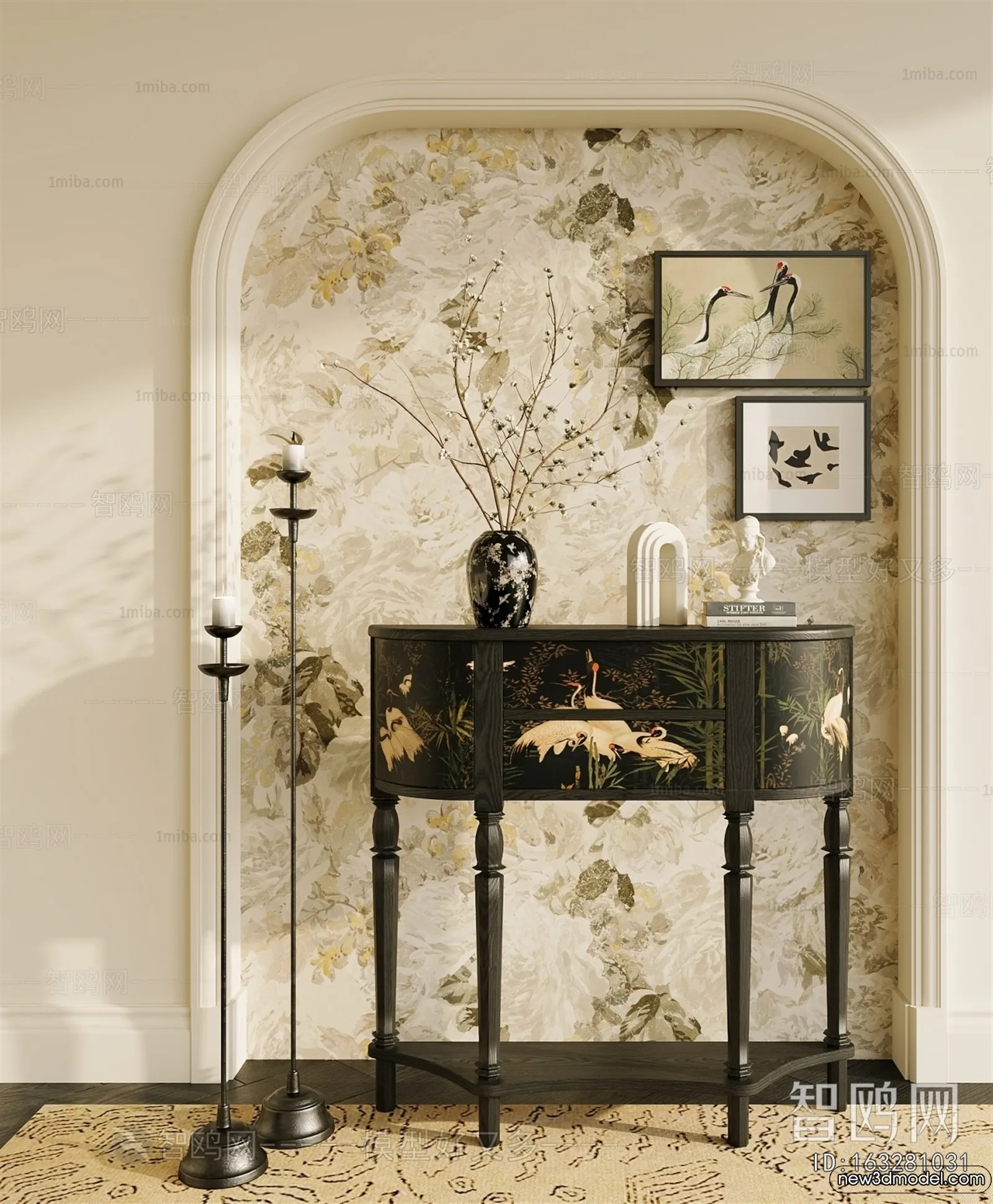 Side Cabinet and Racks - 3D Models for Interior - 081