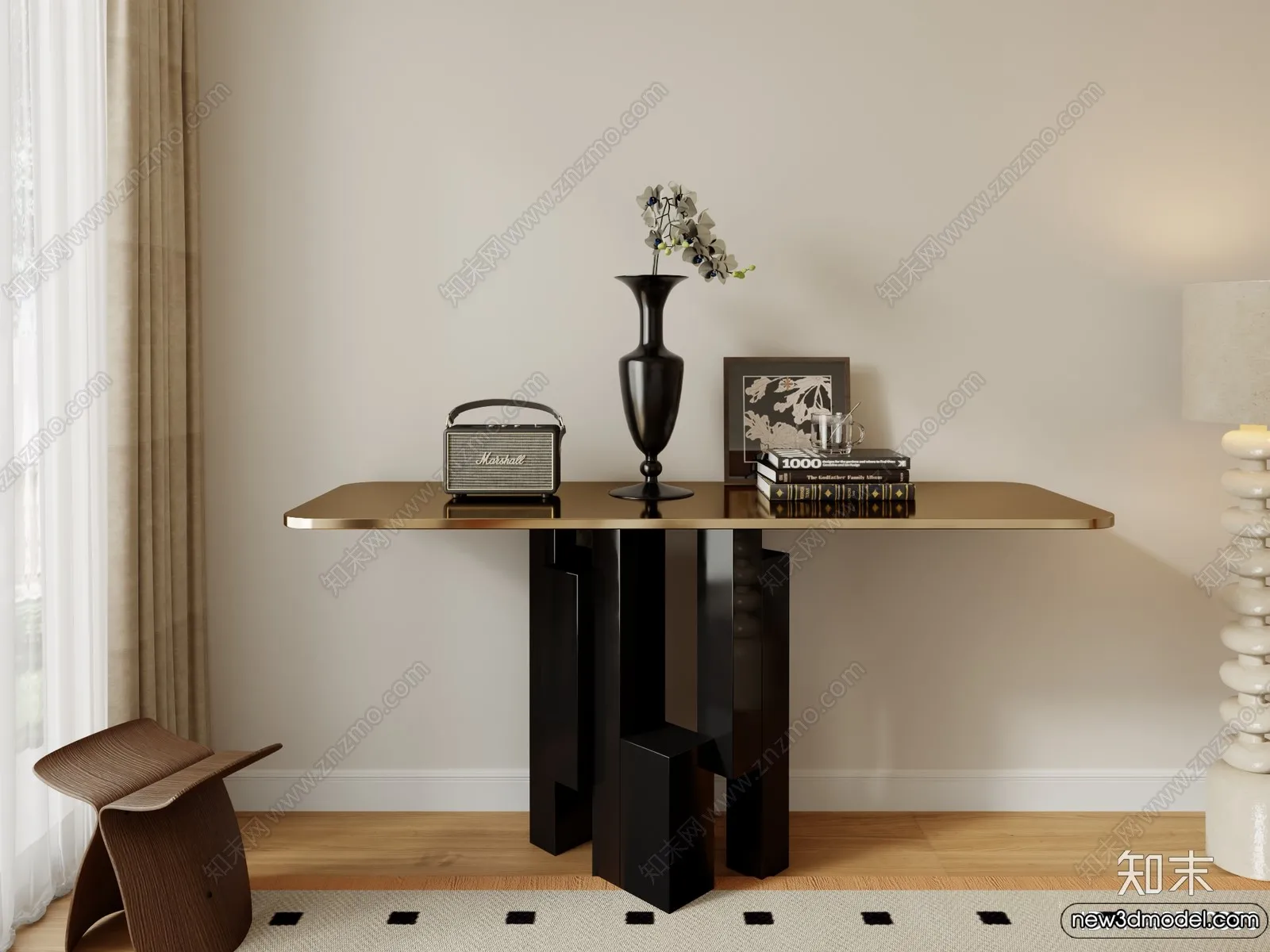 Side Cabinet and Racks - 3D Models for Interior - 082