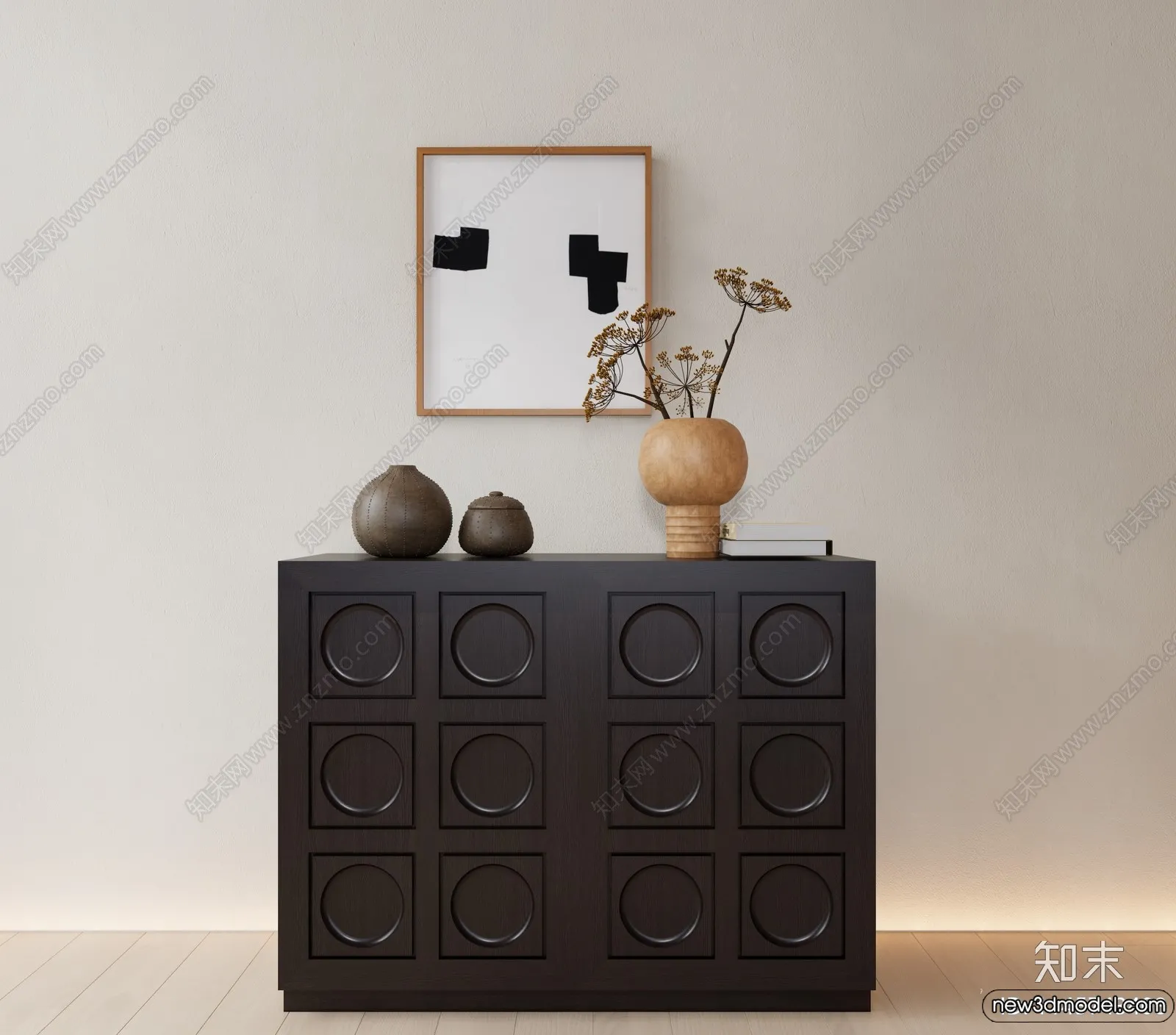 Side Cabinet and Racks - 3D Models for Interior - 096