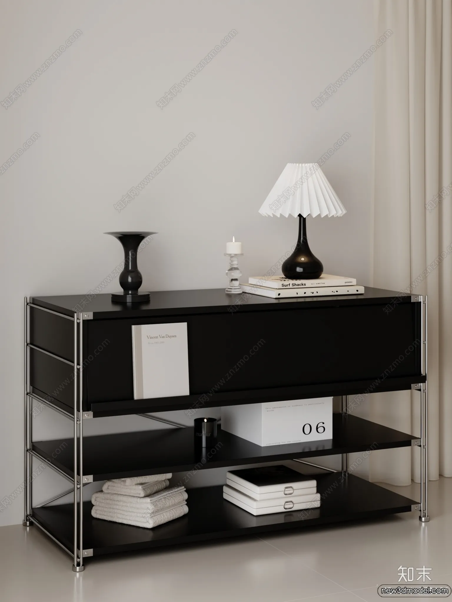 Side Cabinet and Racks - 3D Models for Interior - 097