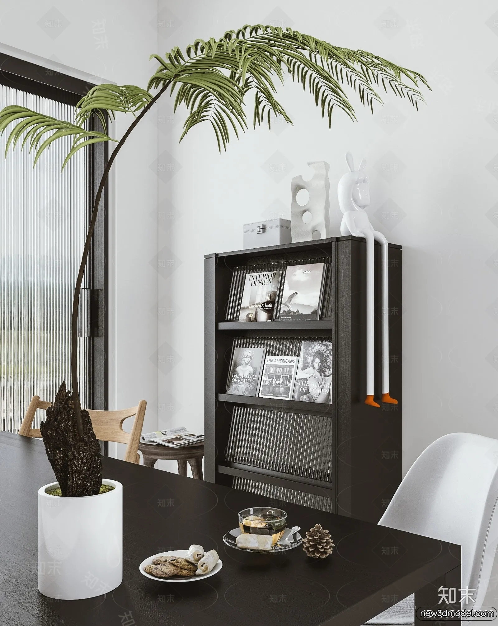 Side Cabinet and Racks - 3D Models for Interior - 102