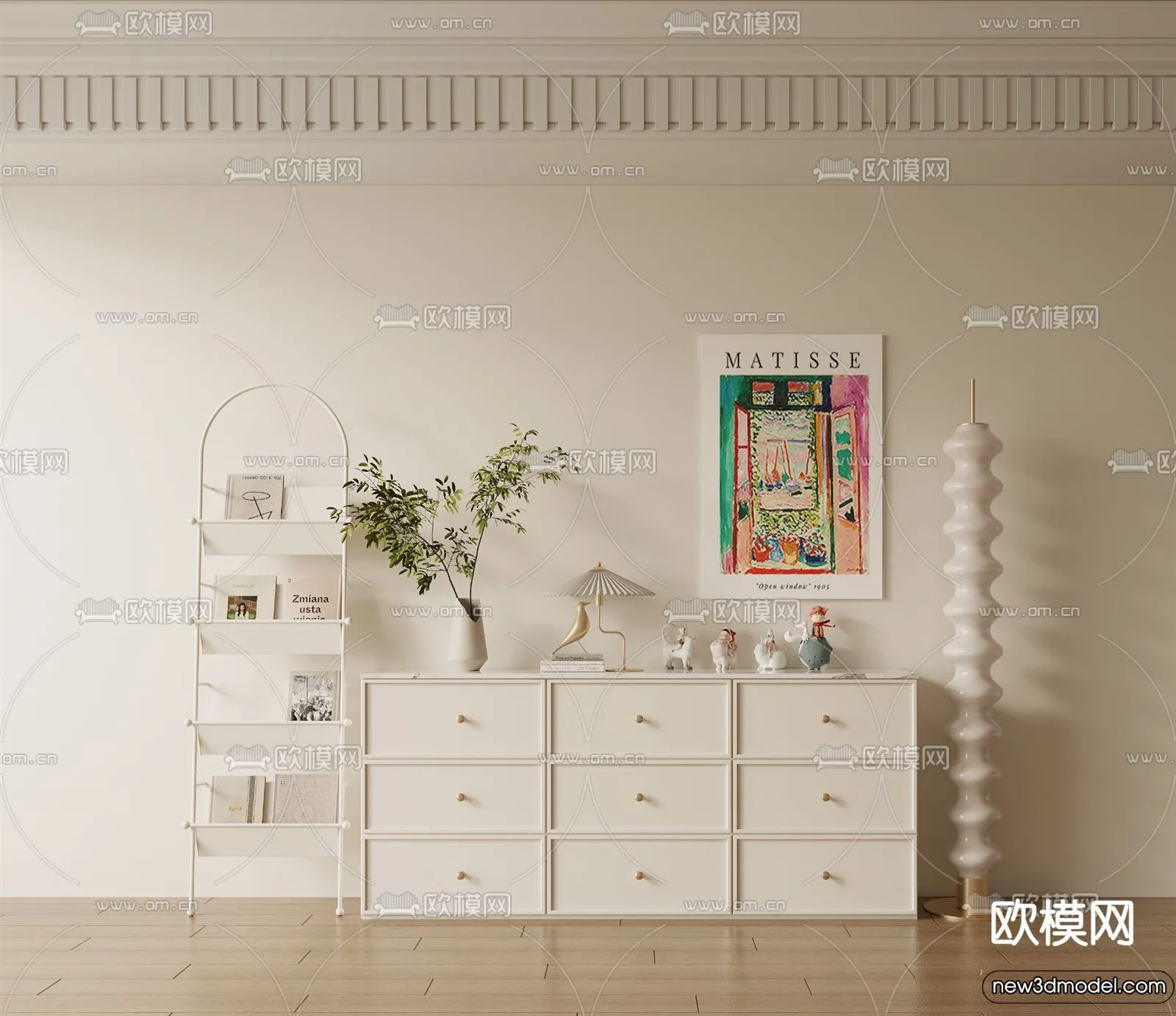 Side Cabinet and Racks - 3D Models for Interior - 103