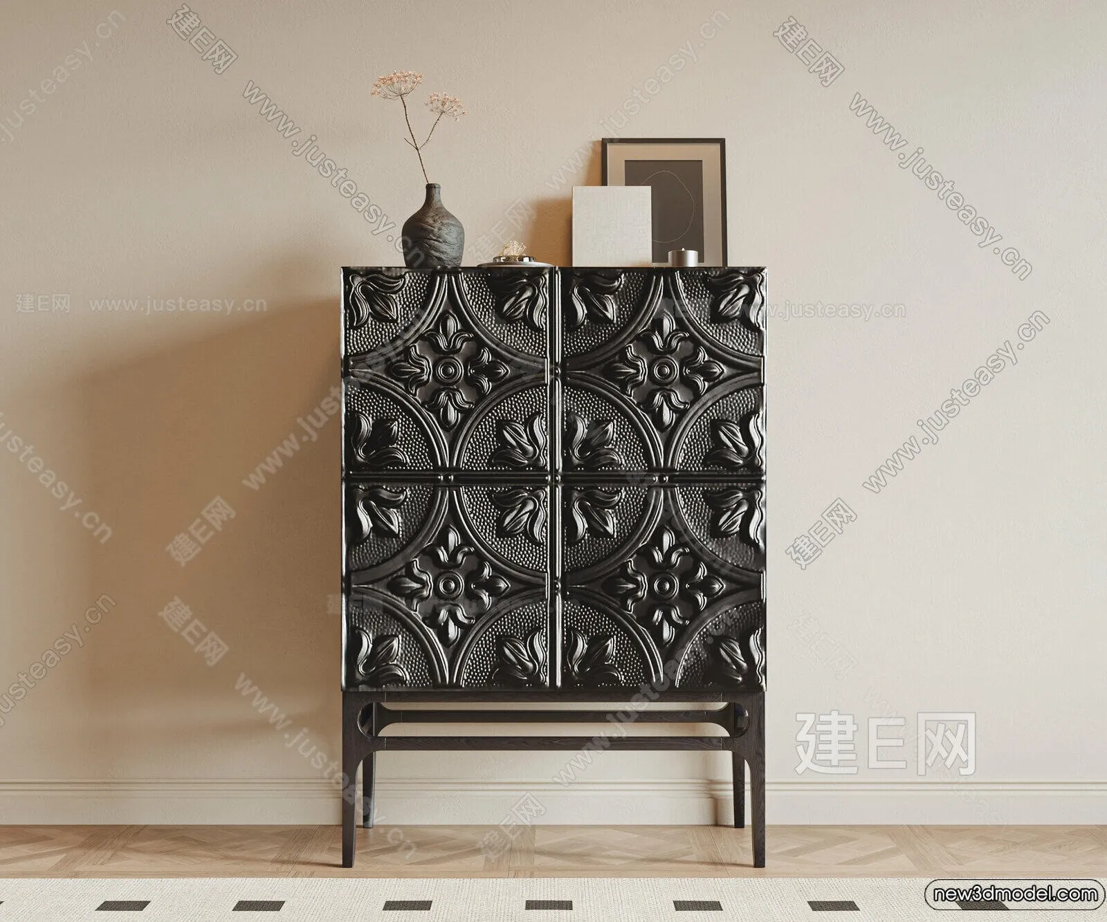 Side Cabinet and Racks - 3D Models for Interior - 108