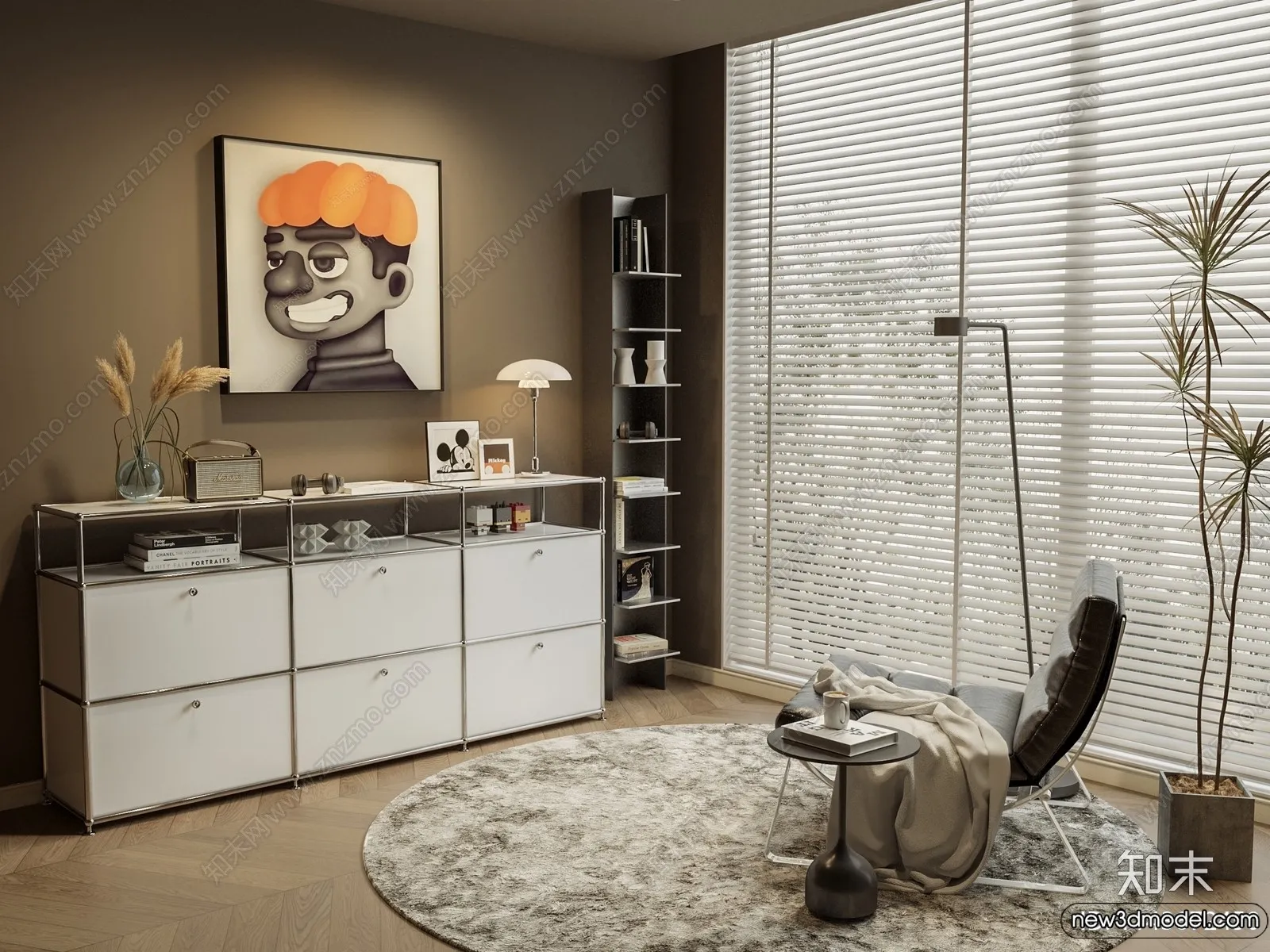 Side Cabinet and Racks - 3D Models for Interior - 116