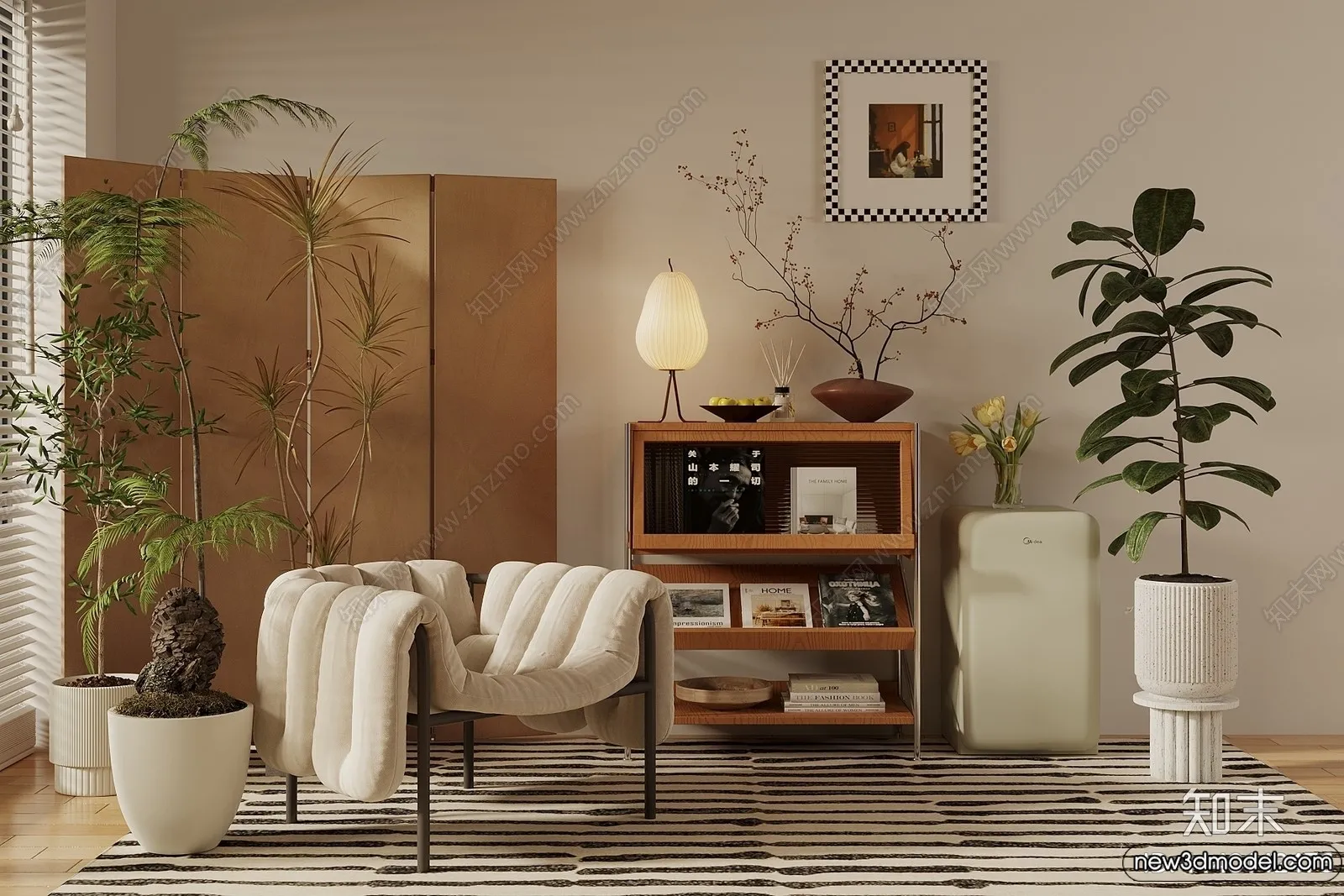 Side Cabinet and Racks - 3D Models for Interior - 119