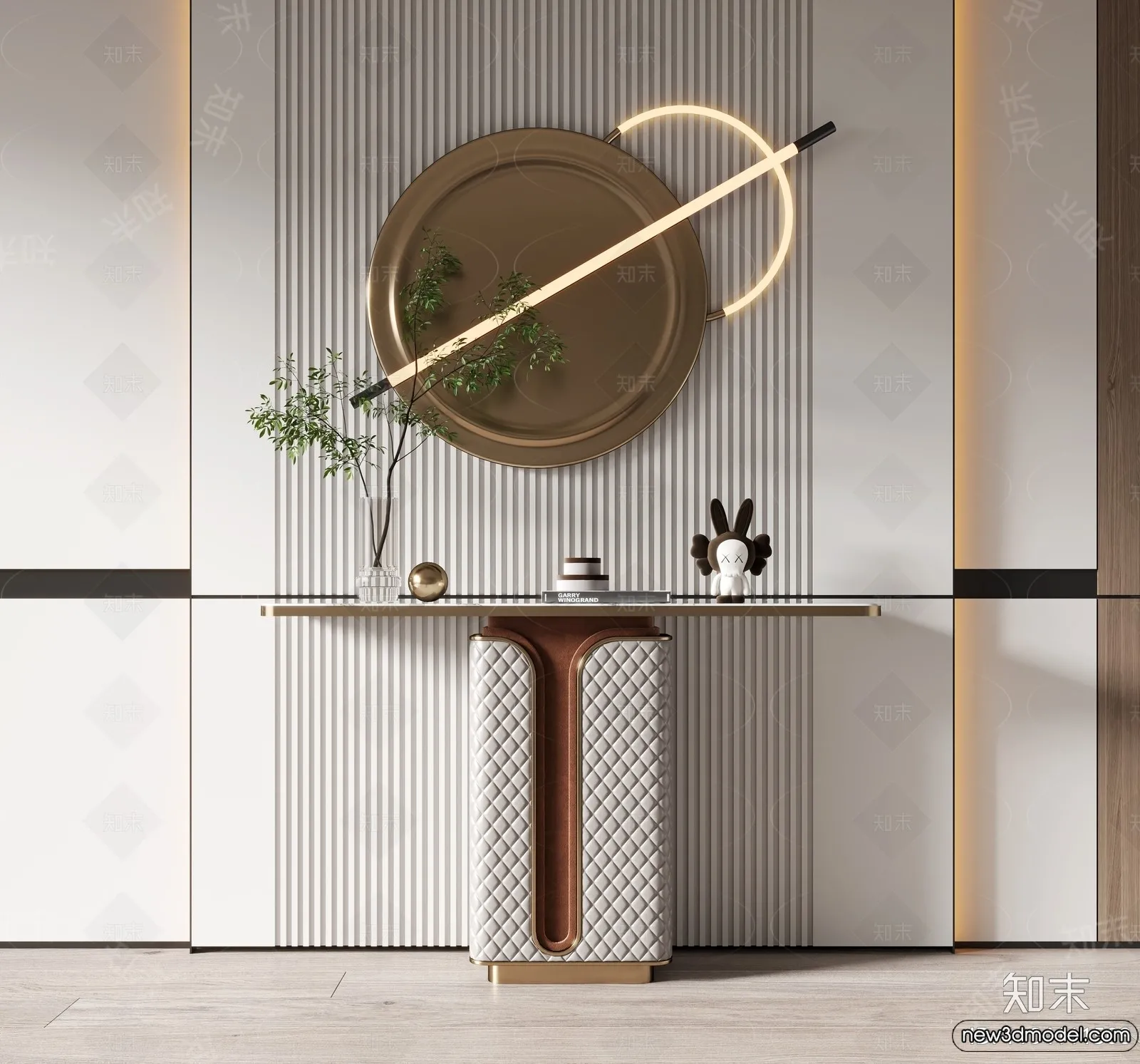 Side Cabinet and Racks - 3D Models for Interior - 124