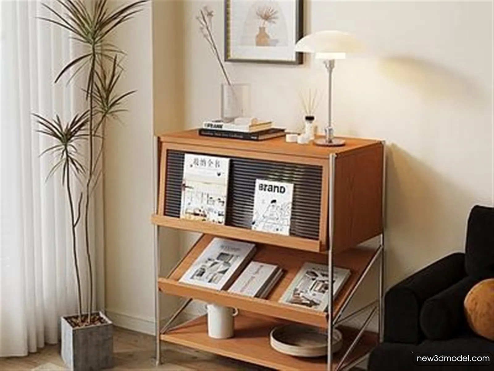 Side Cabinet and Racks - 3D Models for Interior - 125