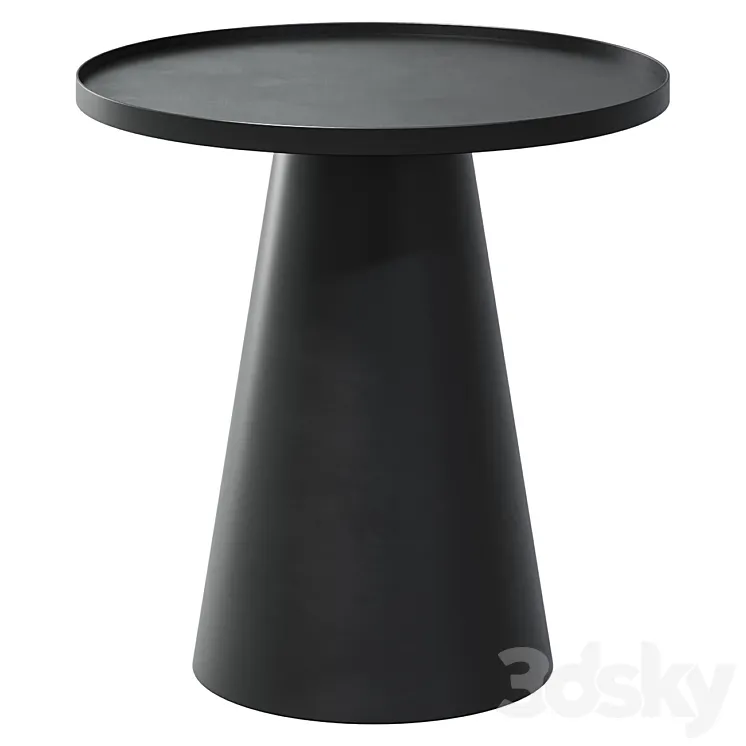 Side Table Black Metal H46 bisha 3D Model Free