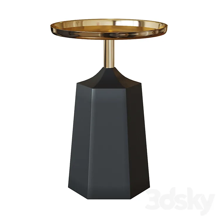 Side table Plamp gold 3D Model Free
