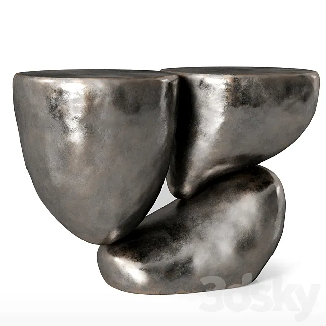 Side table TRES BLACK by Mauro Mori _ Circa 3D Model