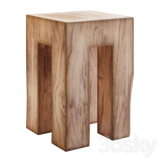 side table with root tooth 3DModel