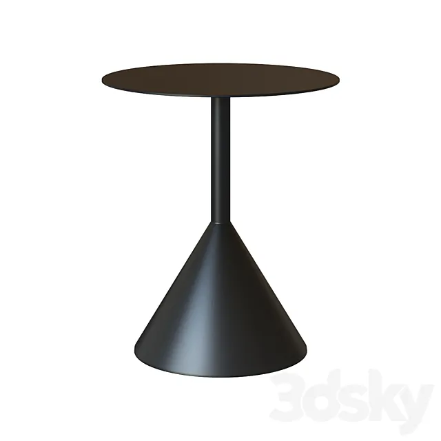 Side table Yinan Ø 48 cm black 3D Model