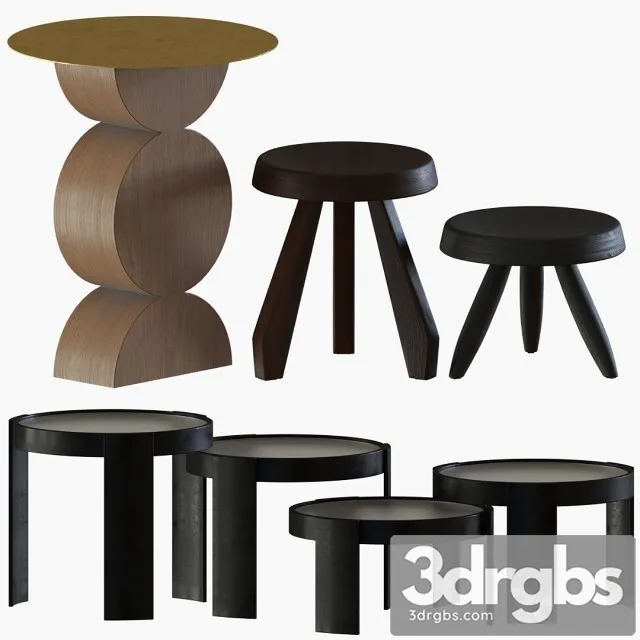 Side Tables Collection 5 Cassina 3D Model Free