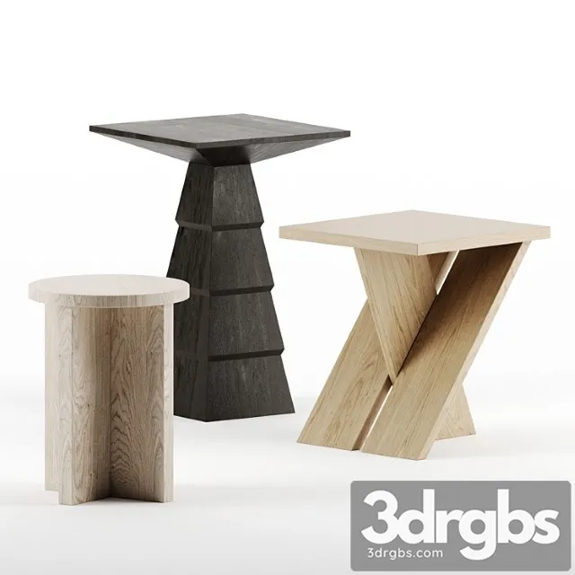 Side tables set by atelier de troupe 2 3D Model Free