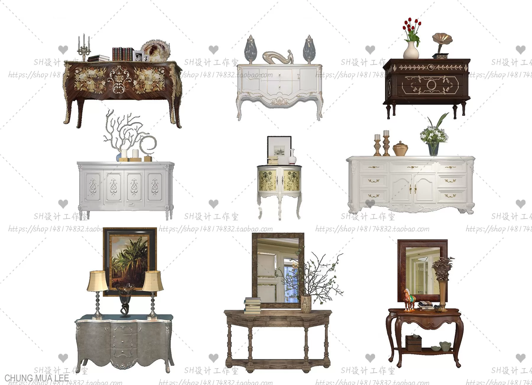 SIDEBOARD 3D MODELS - 3D MODELS - 3DSKY FREE MODELS