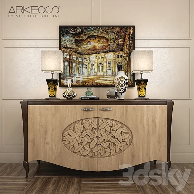 Sideboard Arkeos KRONOS K100 Noce grano 3D Model