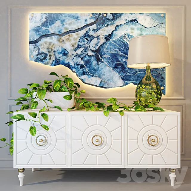 Sideboard art deco 3D Model