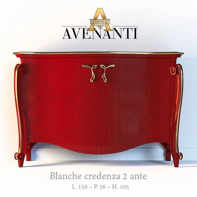 Sideboard Avenanti Blanche credenza 2 ante 3D Model