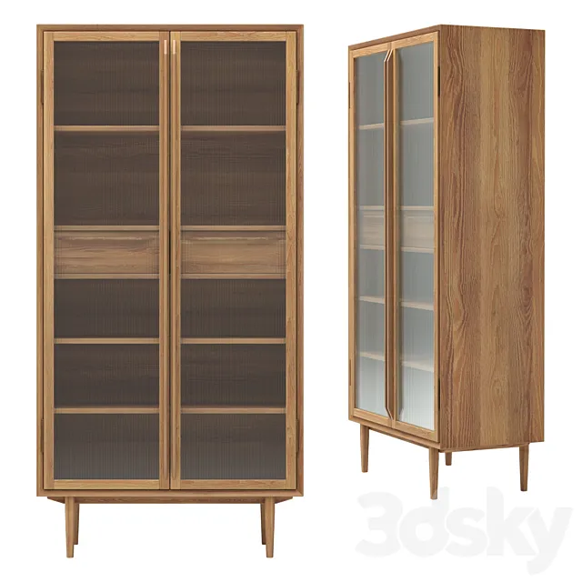 Sideboard Bruni high with stained glass 80*160*40 cm 3D Model