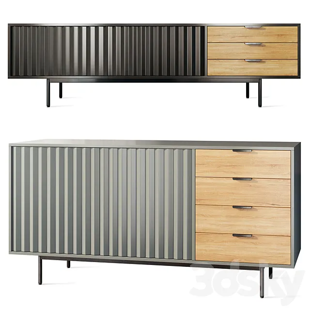 Sideboard chest of drawers and TV cabinet Woody Dream Home 3D Model