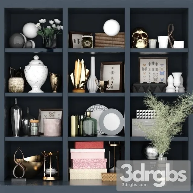 Sideboard Decor Set 3D Model Free