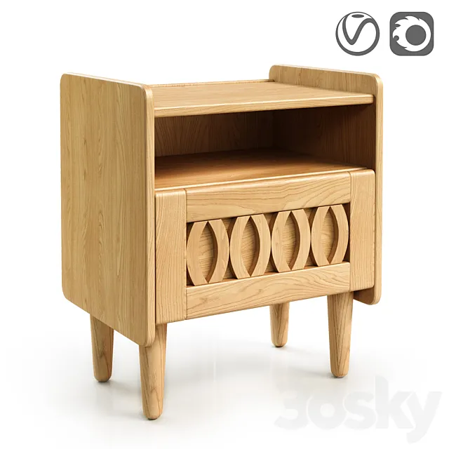 Sideboard in vintage Malu style 3D Model