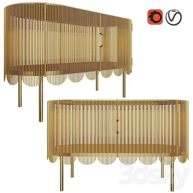 Sideboard Scarlet Splendour Designs Strings Credenza 3DModel