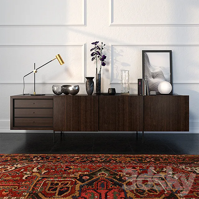 sideboard Tiller by Porro - decor set 3DModel