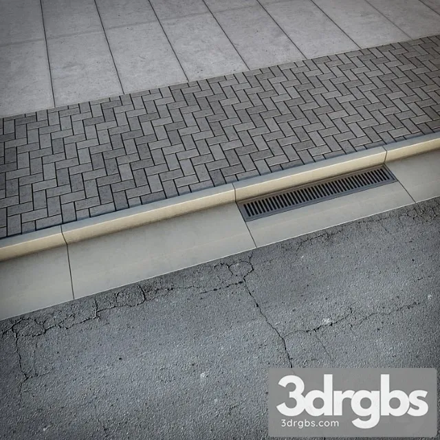 Sidewalk Road 3D Model Free
