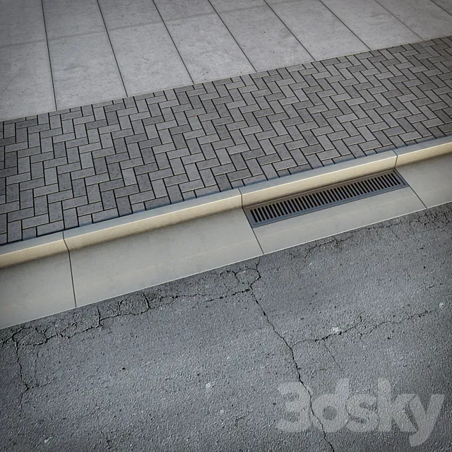 sidewalk road 3D Model