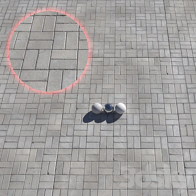 Sidewalk tile_2 3D Model