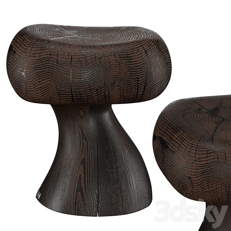 Sieben Riva 1920 Stool 3D Model Free