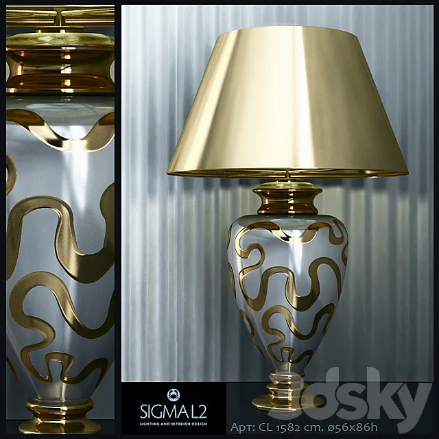 Sigma L2 art. CL1582 – Table lamp 3D Model