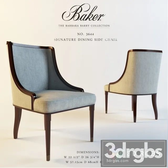 Signature Dining Arm Chair 3D Model Free