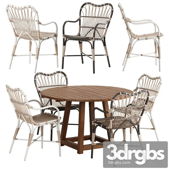Sika design margret chair george table set 2 3D Model Free