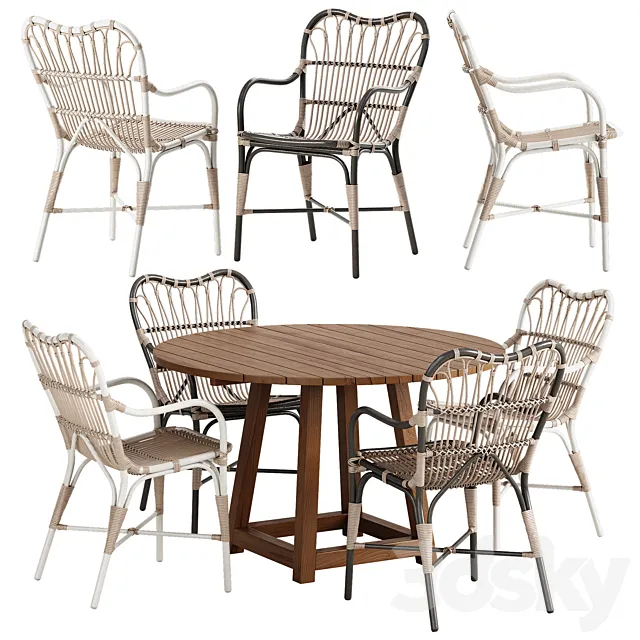 Sika Design Margret chair George table set 3DModel